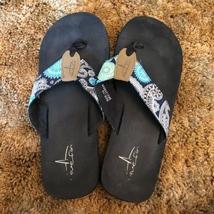 Blue Fin Flip Flops